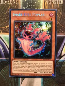 *** SNAKE-EYE POPLAR *** 1ST EDITION PRISMATIC SECRET RARE MP24-EN128 YUGIOH! - Image 1
