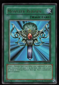 Monster Reborn LOB-118 Ultra Rare The Legend of Blue Eyes White Dragon Yu-Gi-Oh - Image 1