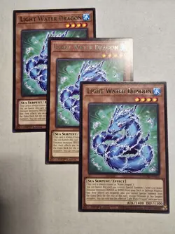 Yugioh! 3x Light Water Dragon MZMU-EN031 Rare 1st Ed NM - Image 1