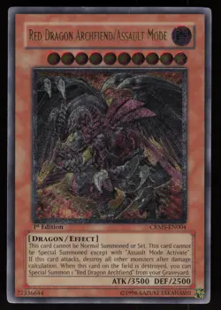 Red Dragon Archfiend/Assault Mode CRMS-EN004 Ultimate Rare 1st Edition Yu-Gi-Oh - Image 1