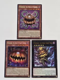 Pumpking the King of Grave Ghosts MZMU-EN001 Maze of Muertos Yugioh Set + Chibi - Image 1