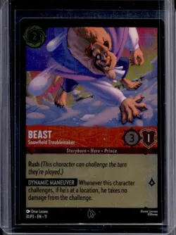 2025 Disney Lorcana Beast Snowfield Troublemaker Winterspell Promo #31/P3 - Image 1