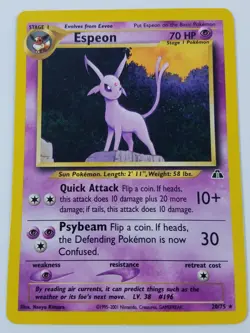 Pokemon Espeon Neo Discovery 20/75 Rare Vintage Pokemon Card - Image 1