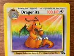 1999 Dragonite Pokemon Card Non-Holo Rare Fossil Set #19/62 Vintage Unlimited - Image 2