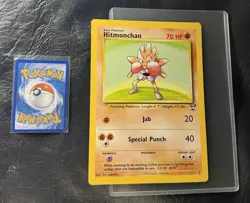 2002 Hitmonchan 2 Jumbo Pokemon Card Gold Winner Oversized Vintage Nintendo - Image 1