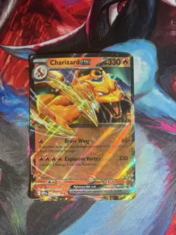 Pokemon Charizard EX Double Rare Holo Card 006/165 SV Scarlet and Violet 151 - Image 1