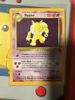 Pokemon Hypno 8/62 Fossil Holo Rare 90 HP Card 1999 English - Image 1