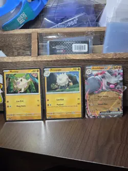Annihilape EX SVP032 + Mankey + Primeape Black Star Promo Pokemon Card Set NM - Image 1