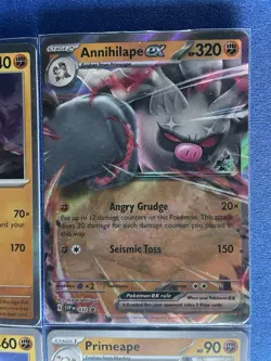 Annihilape EX SV Promo (+1 HOLO) + Primeape + Mankey 4-card Pokemon lot - PWE - Image 2