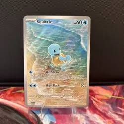 Pokemon Squirtle 170/165 Scarlet & Violet 151 Illustration Rare Holo Card - Image 1