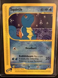 Pokemon Squirtle Expedition Base Set 132/165 Card 2002 - Image 1