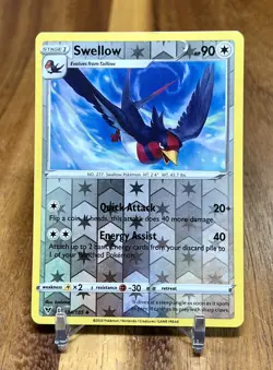 Swellow 134/185 Reverse Holo Vivid Voltage Pokemon Card - Image 1