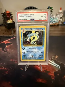 Pokemon Gyarados TCG Base Set Holo Rare Card 6/102 Psa 8 - Image 1
