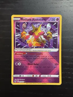 Radiant Alakazam - 059/195 - Pokemon Silver Tempest Radiant Rare Card NM - Image 1