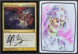 SKETCHED MtG Magic Horsley _ Shards Alara_ Artist Proof _ CRUEL ULTIMATUM _1/50! - Image 1