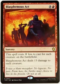 MTG Teenage Ninja Mutant Turtles Commander Blasphemous Act (Rare) - Image 1