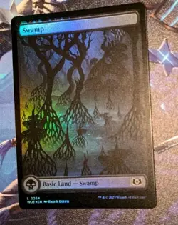 MTG *FOIL FULL ART* Wilds Of Eldraine SWAMP NM - Image 2