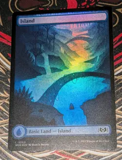 MTG *FOIL FULL ART* Wilds Of Eldraine ISLAND NM - Image 1