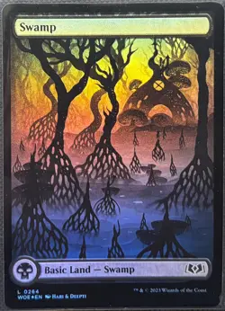 MTG Wilds of Eldraine Full Art Swamp Foil (Common) - Image 1