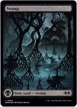 MTG Wilds of Eldraine Full Art Swamp Foil (Common) - Image 2