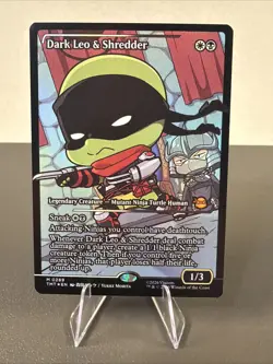 Magic MTG Teenage Mutant Ninja Turtles Foil Showcase #289 Dark Leo & Shredder - Image 1