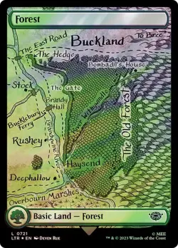 Forest #721 Surge Foil Full Art The Lord of the Rings NM MTG - Image 1