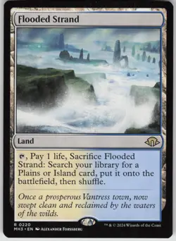 MTG Flooded Strand Normal NM Modern Horizons 3 Magic 220 - Image 1
