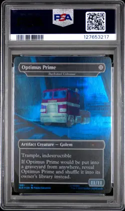 2022 MTG SECRET LAIR DROP #1081 OPTIMUS PRIME PSA 10 - Image 2