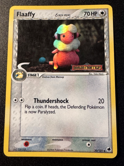 Flaaffy 30/101 EX Dragon Frontiers Pokemon Card Reverse Holo Foil Rare MP - Image 1
