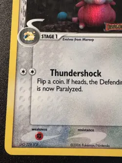 Flaaffy 30/101 EX Dragon Frontiers Pokemon Card Reverse Holo Foil Rare MP - Image 5