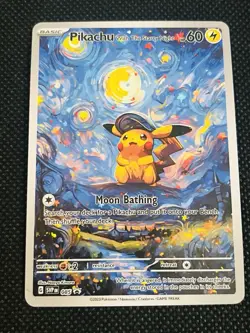 Pikachu Van Gogh ACG Display Card Pokemon Japanese - Image 1