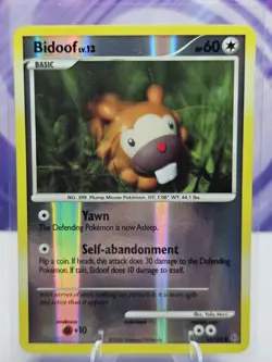 Bidoof 54/100 Stormfront Reverse Holo English 2008 Pokemon TCG Card NM - Image 1
