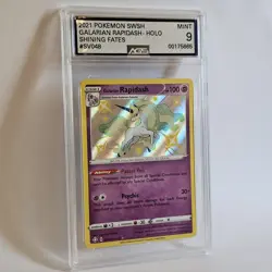 2021 Pokemon Galarian Rapidash Holo Shining Fates Sv048 Shiny AGS 9 Mint PSA BGS - Image 1