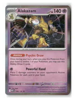 Alakazam 056/132 Rare Mega Evolution Pokemon Holo Near Mint - Image 1
