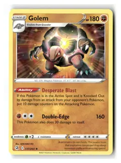 Golem 137/264 Rare Fusion Strike Pokemon Near Mint - Image 1