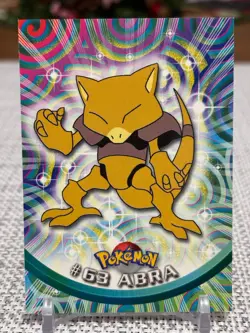 1999 Topps Pokemon #63 Abra (TV Animation Series 1) 3rd Print Green Logo NM - Image 1