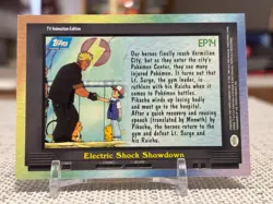 2000 Topps Pokemon Series 2 #EP14 (Electric Shock Showdown) Blue Logo LP - Image 2