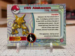 1999 Topps Pokemon #65 Alakazam (TV Animation Series 1) Blue Logo LP - Image 2