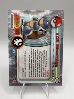 Blastoise | 1999 Topps Pokemon TV | 9 | Pokemon |NM - Image 2