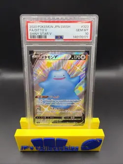 2020 Pokemon Japanese Shiny Star V Ditto V #323 Shiny Rare Full Art PSA 10 - Image 1