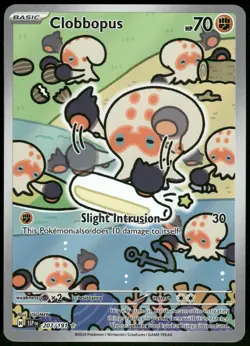 Pokemon Clobbopus Illustration Rare SV08: Surging Sparks 207/191 NM Holofoil - Image 1