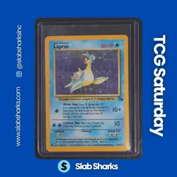 1999 POKEMON FOSSIL #10/62 LAPRAS HOLO RARE - Image 1