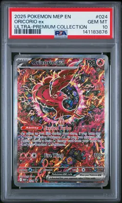 2025 POKEMON MEP EN-ME BLACK STAR PROMO #024 ORICORIO EX PSA 10 - Image 1