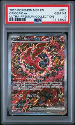 2025 POKEMON MEP EN-ME BLACK STAR PROMO #024 ORICORIO EX PSA 10 - Image 1