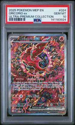 2025 POKEMON MEP EN-ME BLACK STAR PROMO #024 ORICORIO EX PSA 10 - Image 1