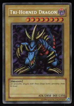 Tri-Horned Dragon (LOB-000) LOB-000 Reverse Foil Error Yu-Gi-Oh - Image 1
