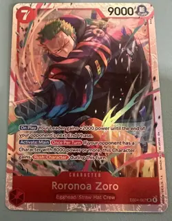One Piece Roronoa Zoro EB04-007 SR ENGLISH OP15 - Image 1