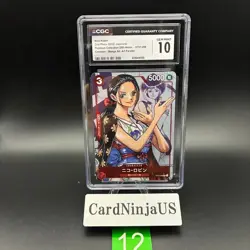CGC GEM MINT 10 Nico Robin ST01-008 C 25th Edition Parallel ONE PIECE Card Game - Image 1