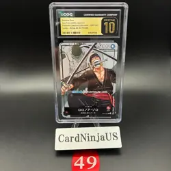 CGC 10 PRISTINE Roronoa Zoro Parallel OP01-001 L 25th Edition ONE PIECE Card 49 - Image 1