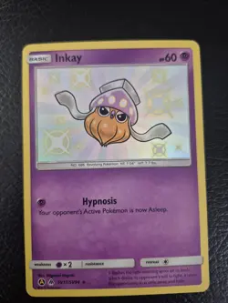 Pokemon Card TCG Inkay Hidden Fates SV17/SV94 Holo Shiny Holo Rare - NM - Image 3